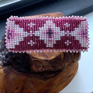Vintage Native American handmade beaded Hair Clip